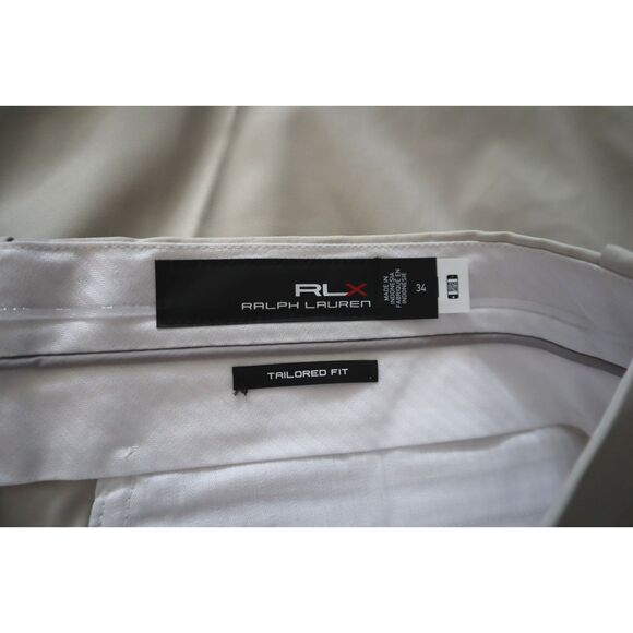RLX Ralph Lauren Men's Sz 34 Beige Tailored Fit Performance Golf Shorts - Picture 10 of 14